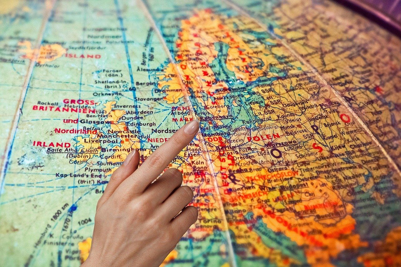 Global Markets map, globe, world, world map, earth, plan, show, finger, hand, vacations, to travel, goal, trip, round, continent, countries, open, explore, new, multicultural, discover, people, evening expensive, abroad